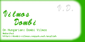 vilmos dombi business card